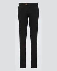 Brunello Cucinelli Pantaloni slim in cotone Nero