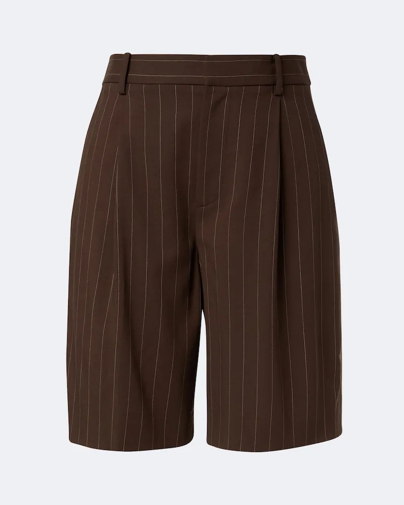 Ralph Lauren Shorts in lana a righe Marrone