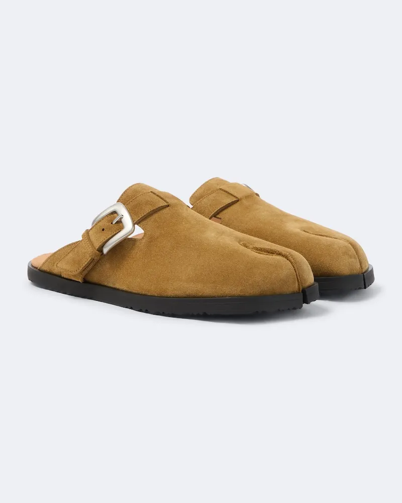 Maison Margiela Mules Tabi in suede Beige
