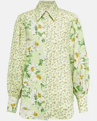 ALEMAIS Alémais Camicia Astra in lino con stampa floreale Verde