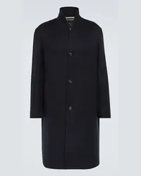 Loro Piana Cappotto monopetto Daito in cashmere Blu