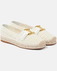 Chloé Chloé Espadrillas Marcie in crochet e pelle Bianco