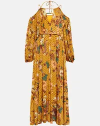 Ulla Johnson Abito midi Noemi con stampa Multicolore