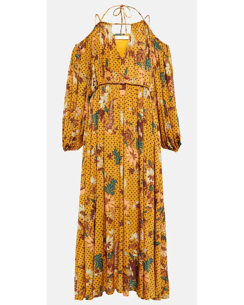 Ulla Johnson Abito midi Noemi con stampa Multicolore