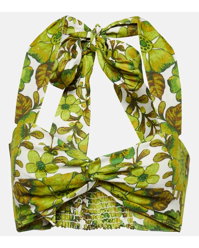 ALEMAIS AlÃ©mais Bralette Wallis in lino con stampa Multicolore