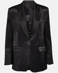 Nili Lotan Blazer Boyfriend in charmeuse di seta Nero