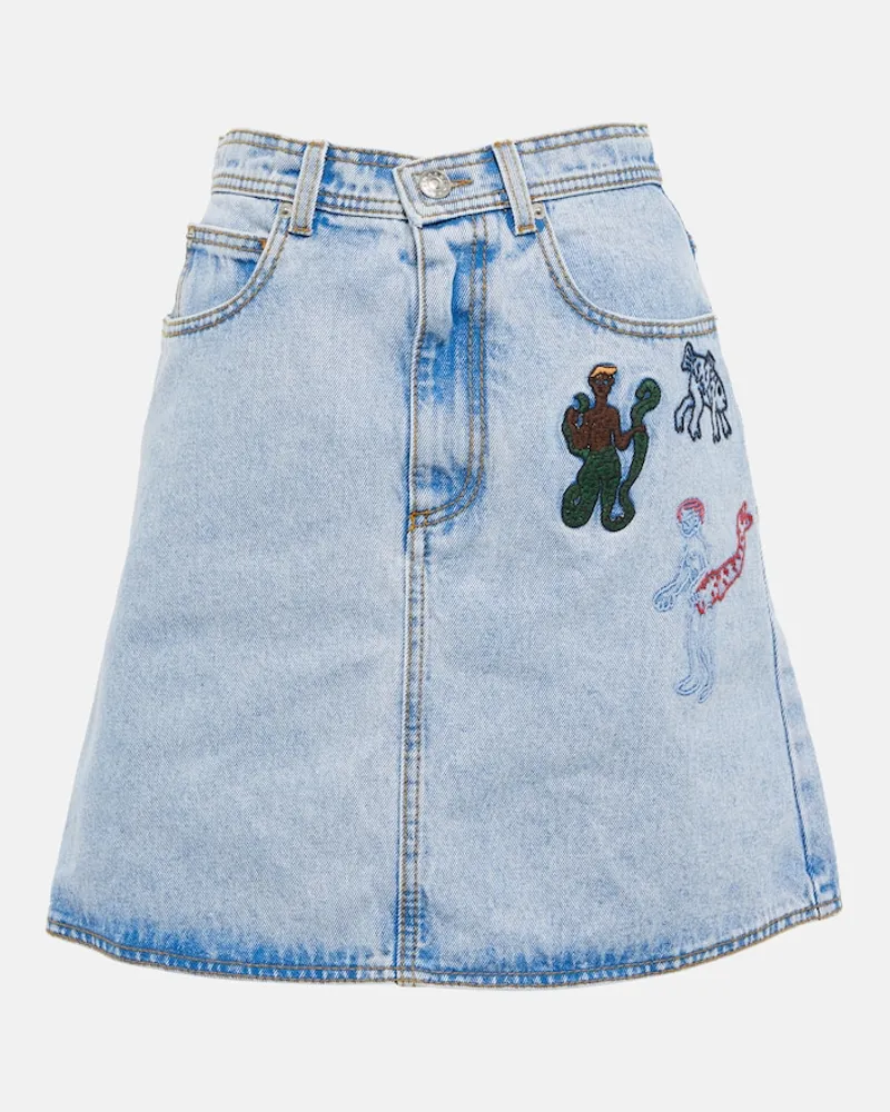 Marni Minigonna di jeans a vita alta Blu