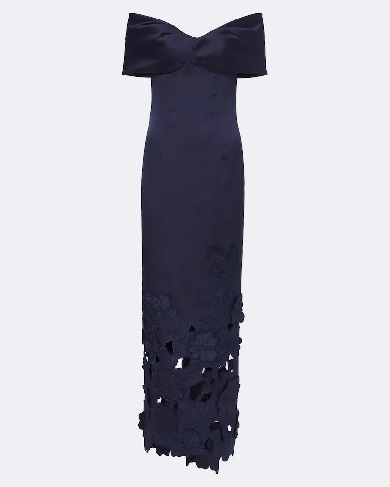 COSTARELLOS Abito midi Norelle in raso Blu