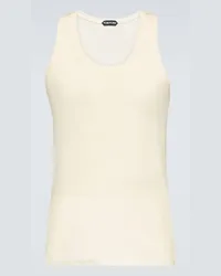 Tom Ford Tank top in jersey a coste Bianco