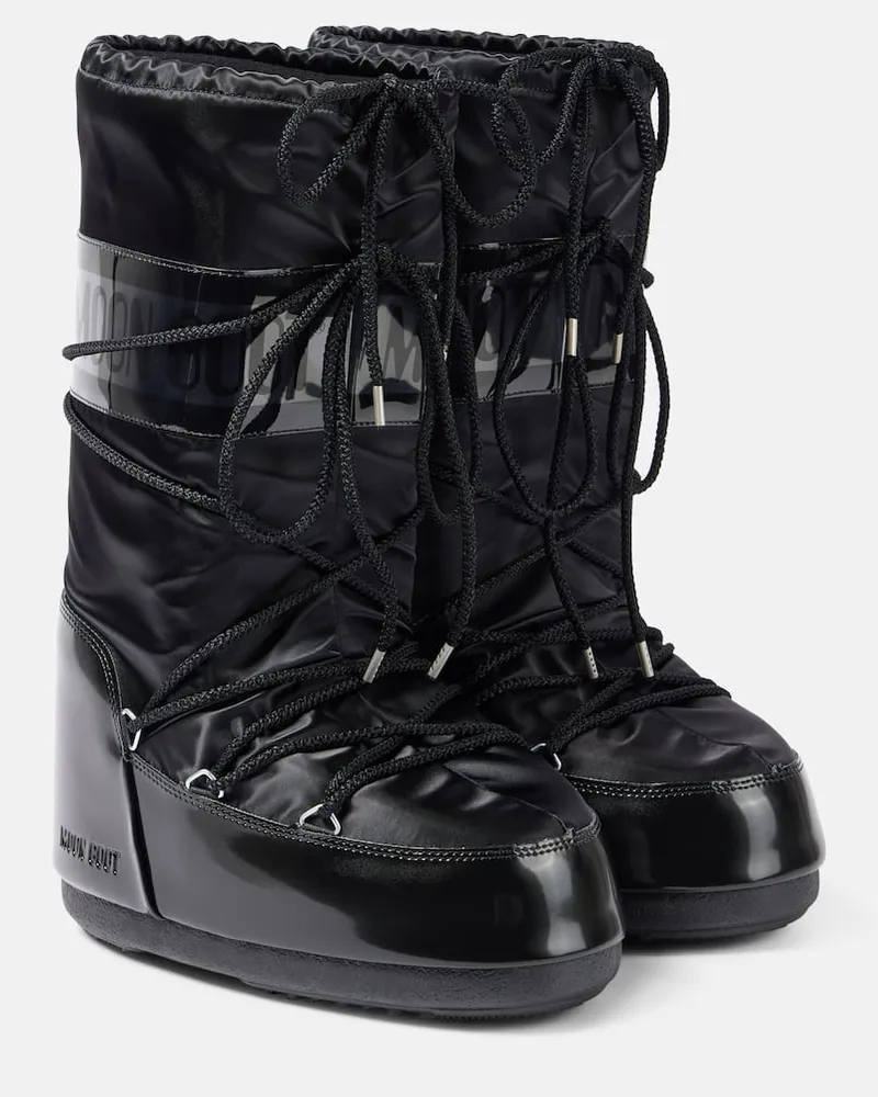 Moon Boot Stivali doposcÃ¬ Icon Glance in raso Nero
