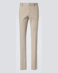 Ermenegildo Zegna Pantaloni regular in misto cotone Beige