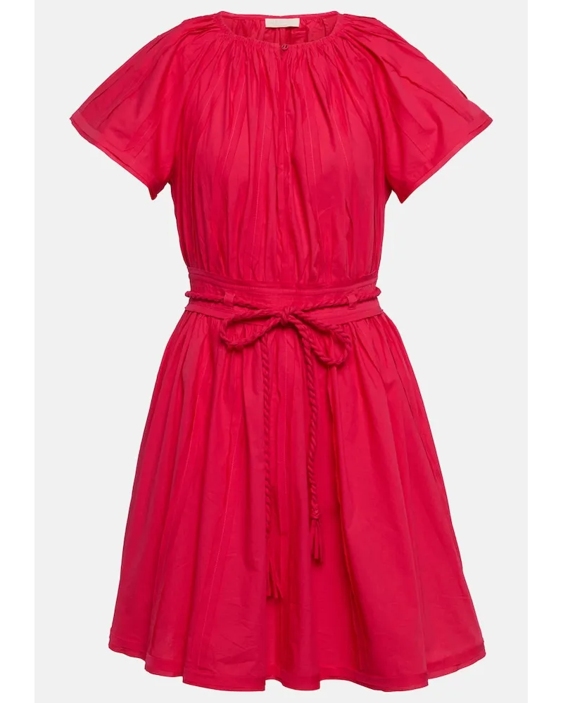 Ulla Johnson Miniabito Jessa in popeline di cotone Rosa
