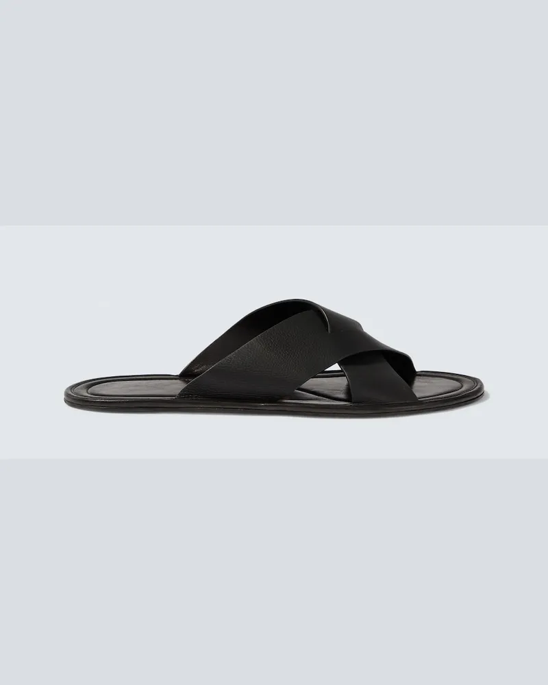 The Row Sandali Malick Cross in pelle Nero