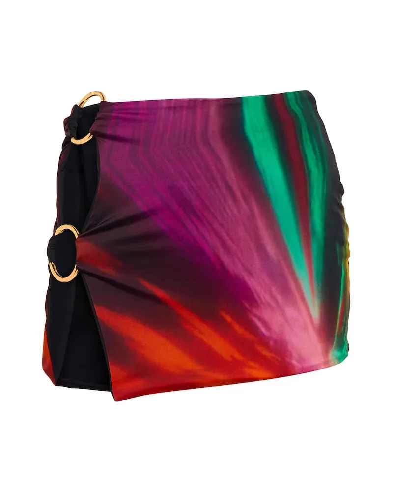 Louisa Ballou Minigonna Double Ring con stampa Multicolore