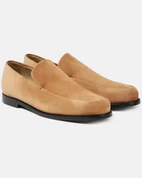 KHAITE Mocassini Alessio in suede Marrone