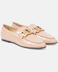 TOD'S Mocassini Kate in pelle con stampa Beige