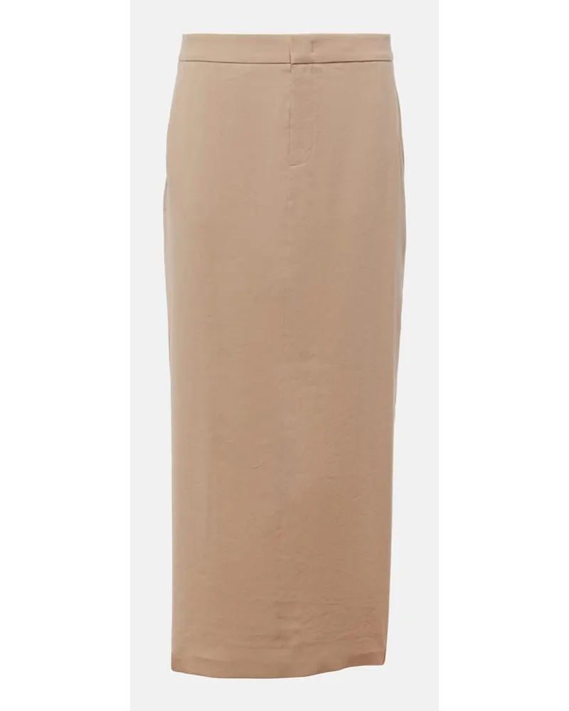 Vince Gonna lunga in misto lino Beige