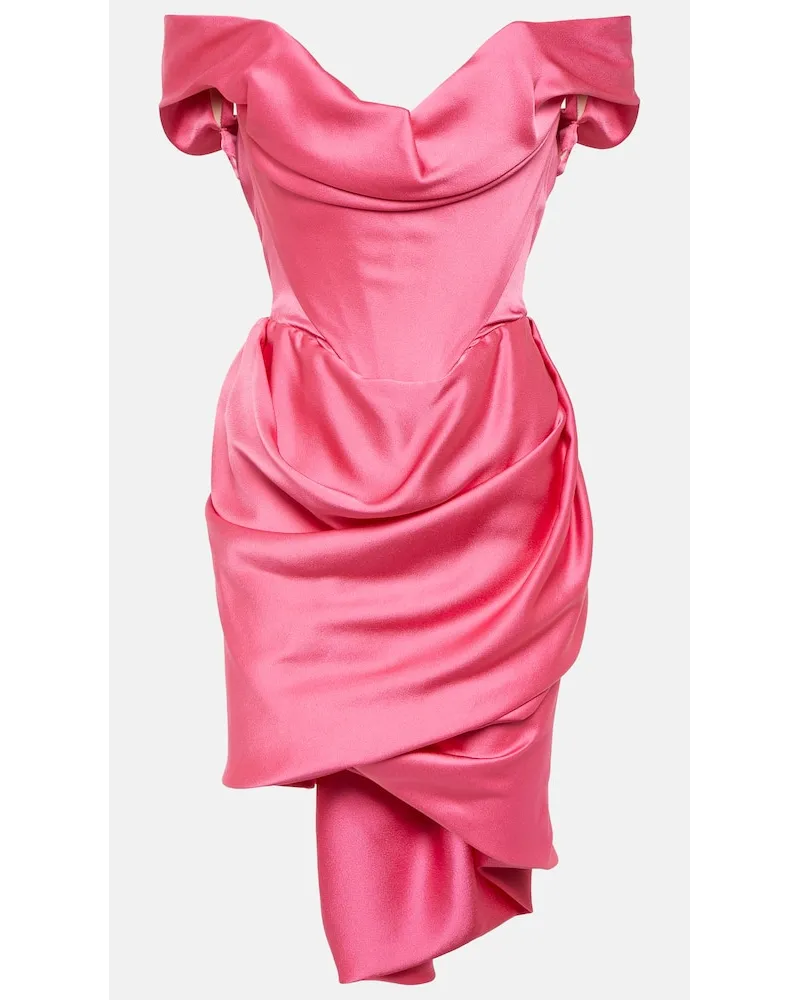 Vivienne Westwood Miniabito Nova Cora in raso Rosa