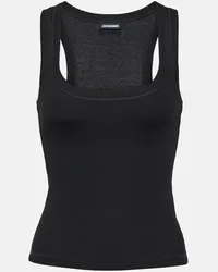 Jacquemus Tank top Le Débardeur Gros Grain in cotone Nero