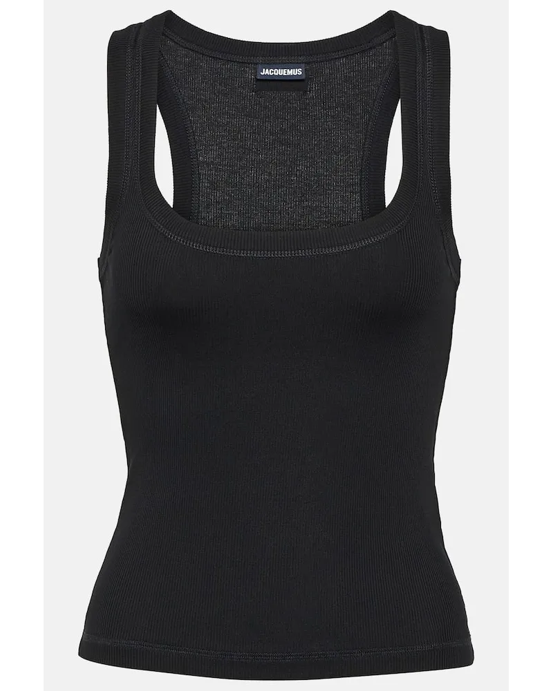 Jacquemus Tank top Le DÃ©bardeur Gros Grain in cotone Nero
