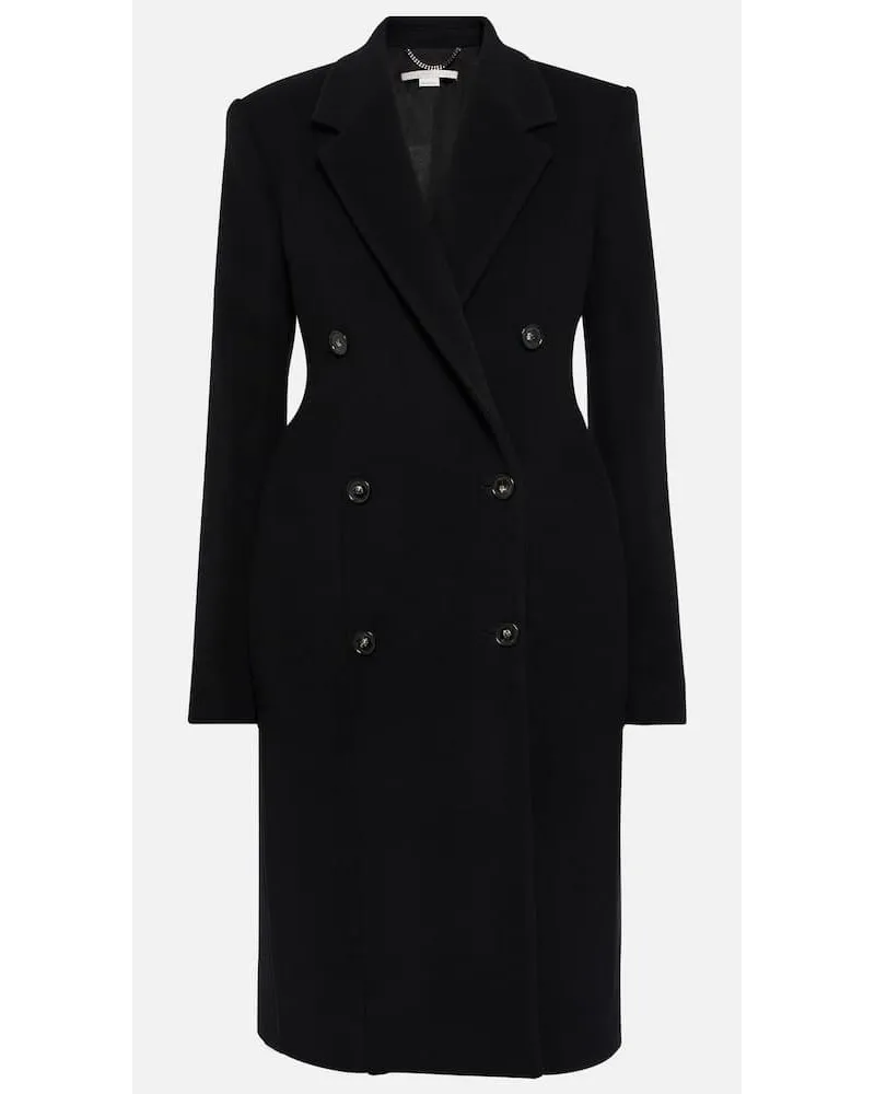 Stella McCartney Cappotto doppiopetto in lana Nero