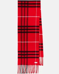 Burberry Sciarpa in cashmere Burberry Check Rosso