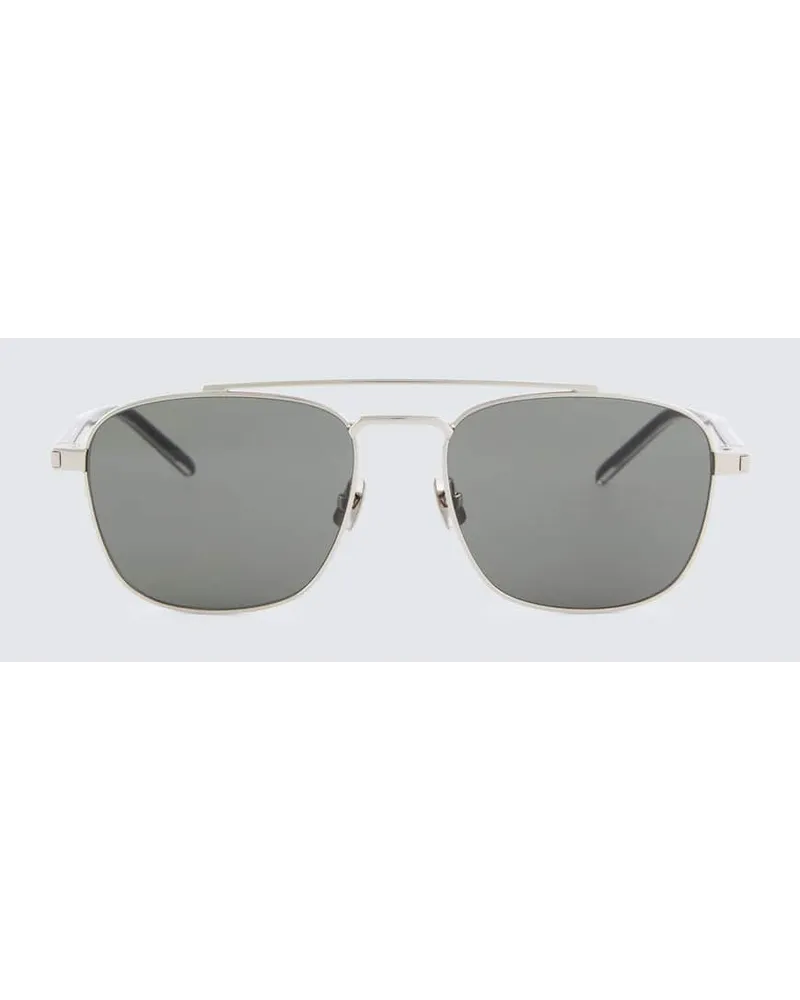 Saint Laurent Occhiali aviator SL 665 Argento