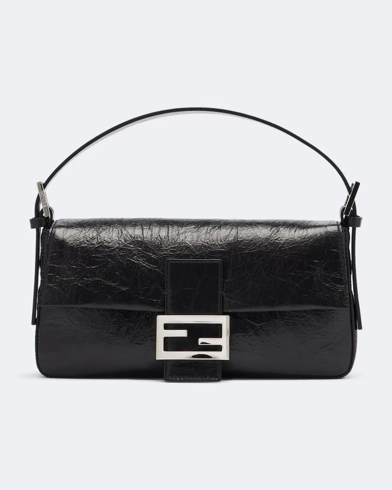 Fendi Borsa a spalla Baguette® 26424 Small in pelle Nero
