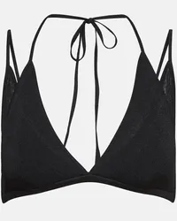 Dion Lee Bralette Modular Butterfly in mesh Nero