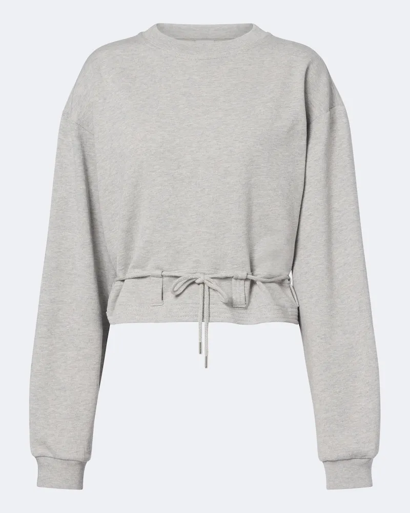 Dries van Noten Felpa in jersey di cotone Grigio