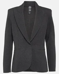 Norma Kamali Blazer in spugna di misto cotone Grigio