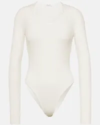 Alaïa Alaïa Body in maglia a coste Bianco