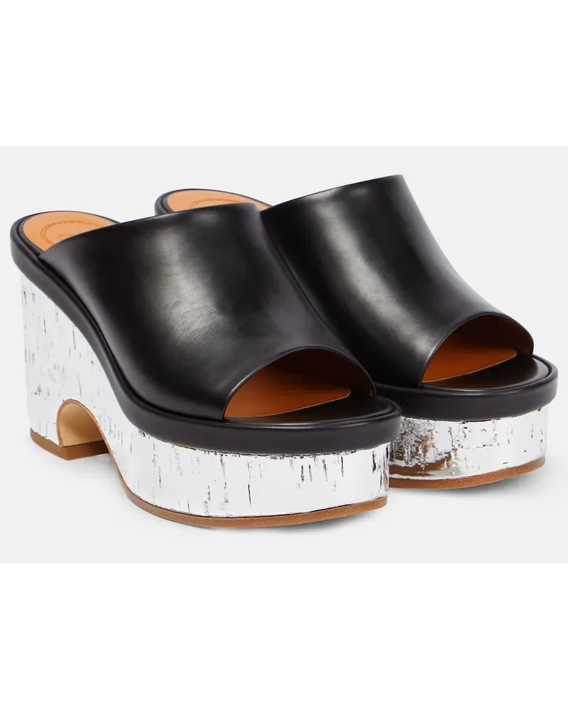 Chloé ChloÃ© Mules con plateau Oli in pelle Nero