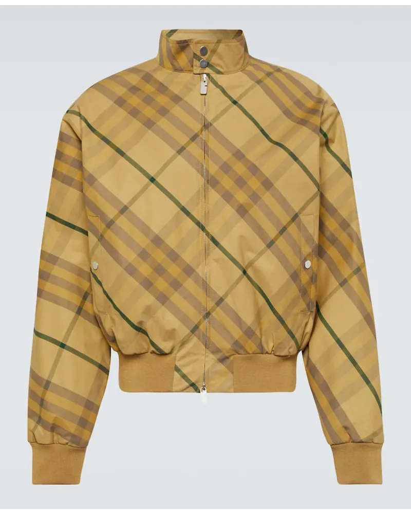 Burberry Bomber in cotone Burberry Check Giallo