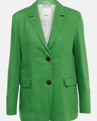 Max Mara Blazer monopetto Sofia in lino Verde