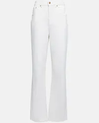 Tory Burch Jeans regular a vita media Bianco