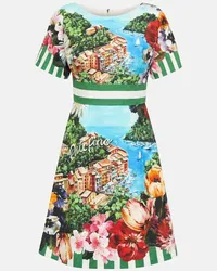 Dolce & Gabbana Miniabito Portofino in cotone con stampa Multicolore