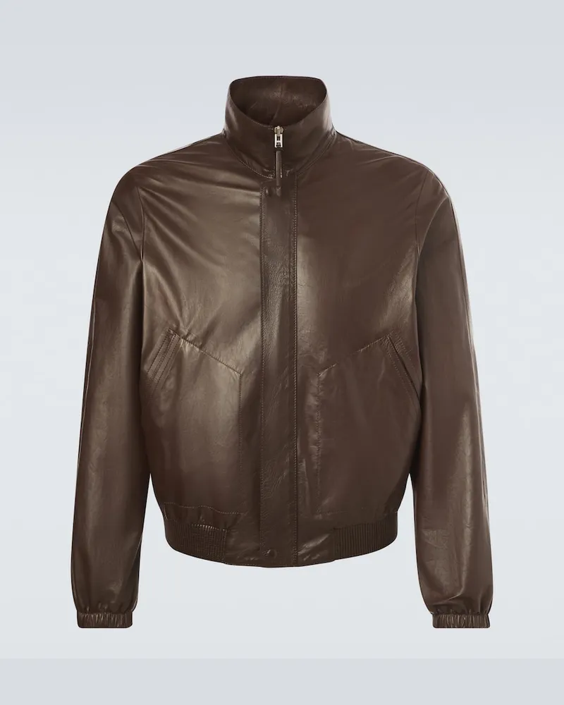 Tom Ford Giacca blouson in pelle Verde