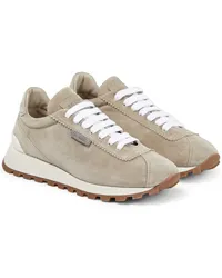 Brunello Cucinelli Sneakers in suede Beige