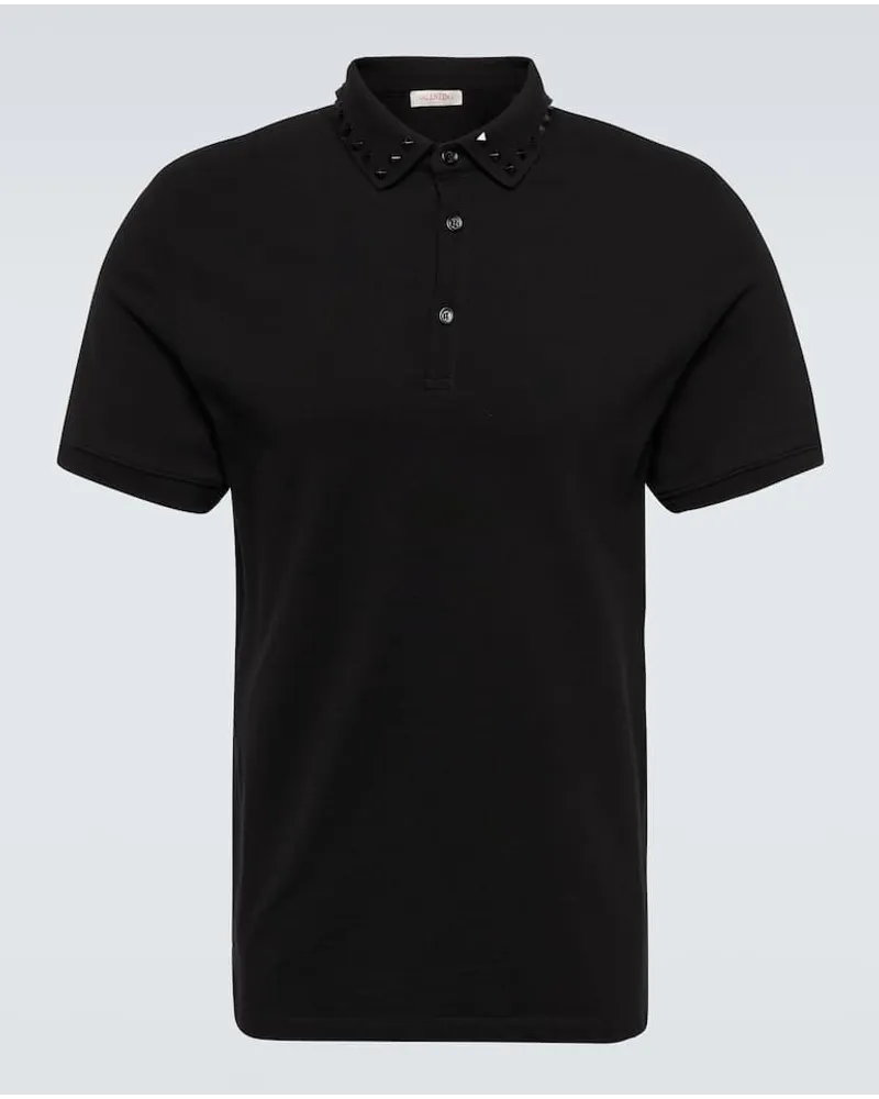 Valentino Garavani Polo Rockstud in cotone Nero