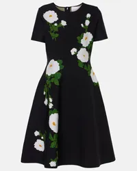 Carolina Herrera New York Abito midi in jacquard Nero