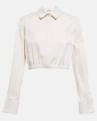 Max Mara Camicia cropped Tevere Bianco