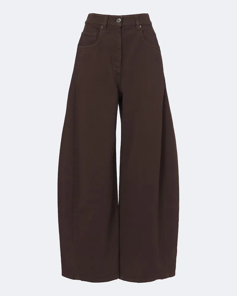 Brunello Cucinelli Jeans a gamba larga Marrone