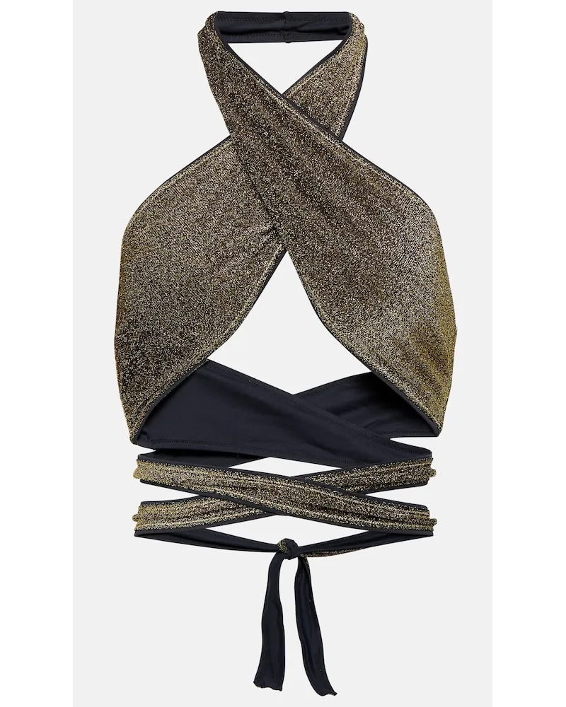 Reina Olga Top bikini in LurexÂ Oro