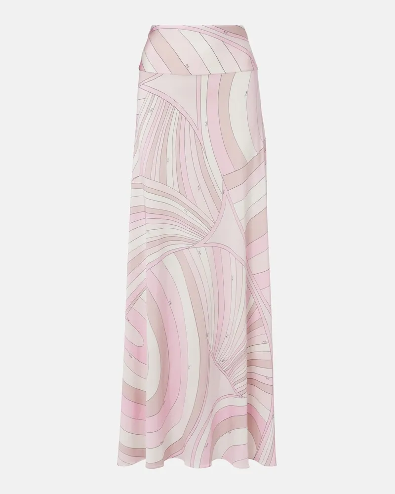 Emilio Pucci Gonna lunga Iride in jersey satin Rosa
