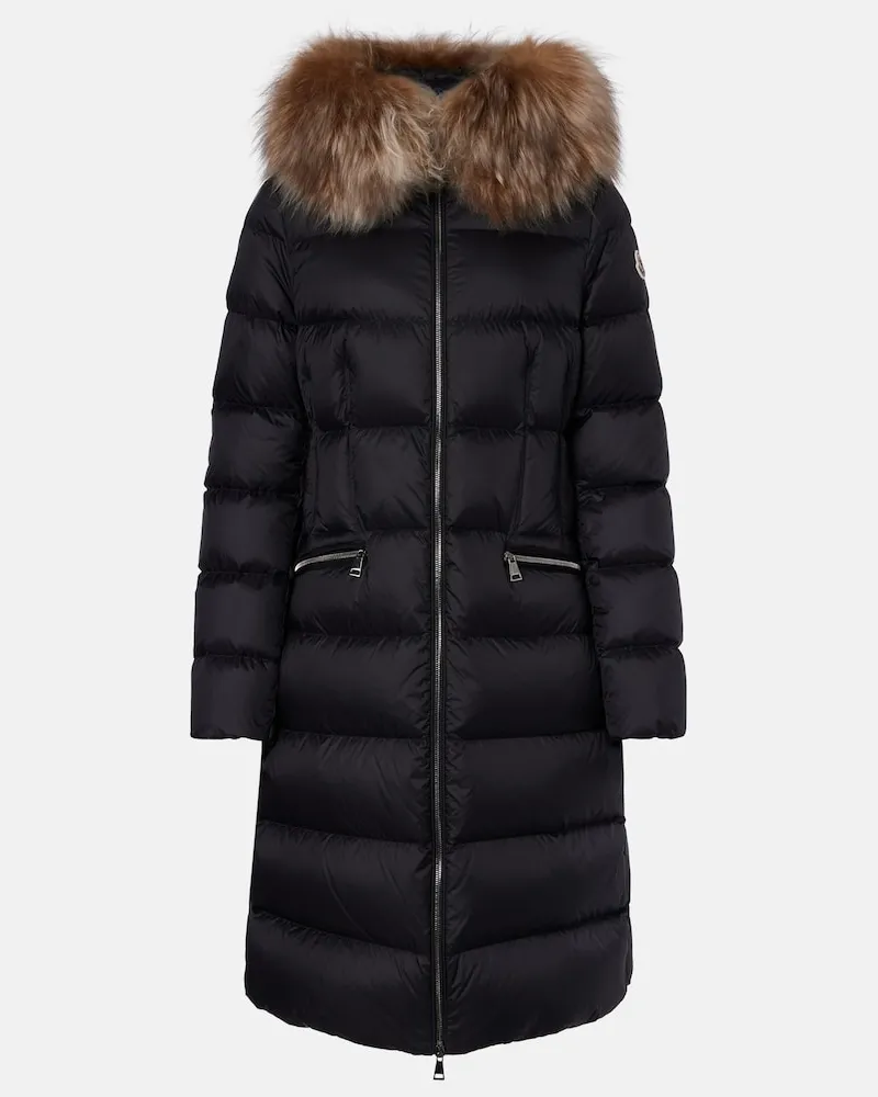 Moncler Piumino Boedic con shearling Nero