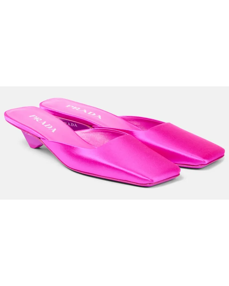 Prada Mules in raso Rosa
