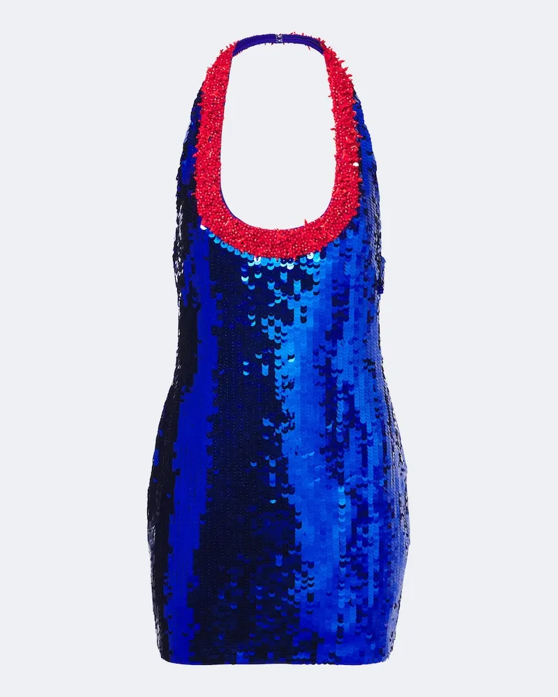 Retrofête Retrofête Abito corto Lunexa con paillettes Blu