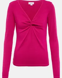 Velvet Top con dettagli intrecciati Rosa