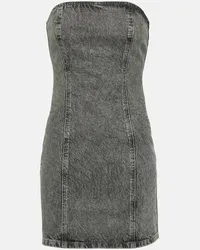 ROTATE Birger Christensen Miniabito di jeans con cristalli Grigio